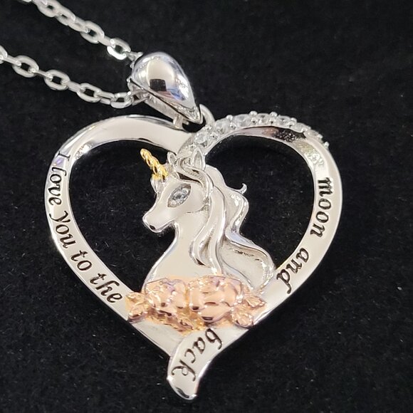 Girl's Unicorn Necklace - Picture 2 of 5